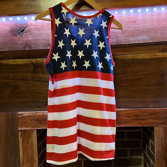 Men’s tank top, American flag pattern, size small Authentic Pacific Surf company - Picture 3 of 3